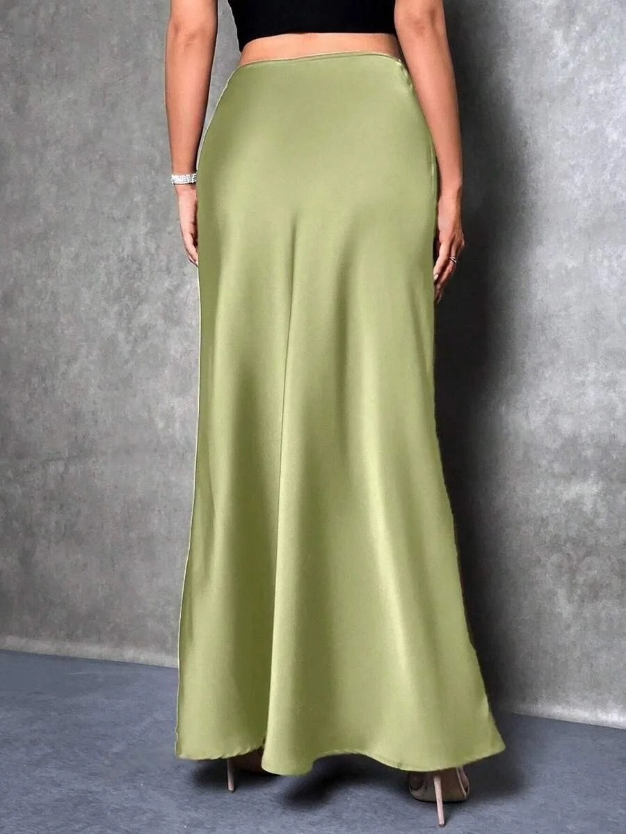 SATIN SKIRT