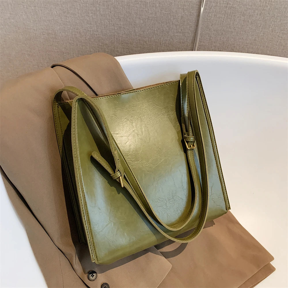 LATHER TOTE BAG