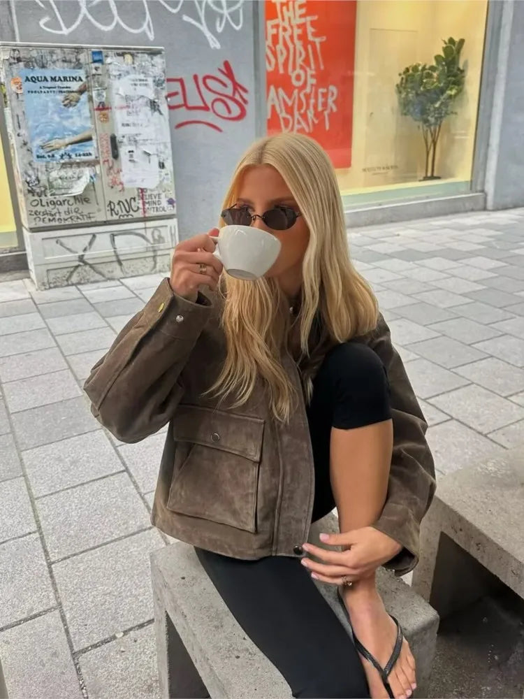 SUEDE BOMBER