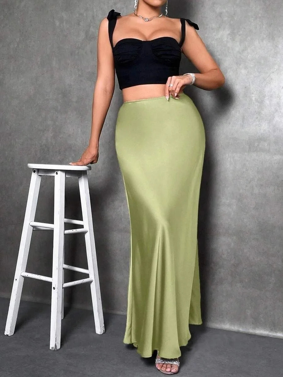 SATIN SKIRT