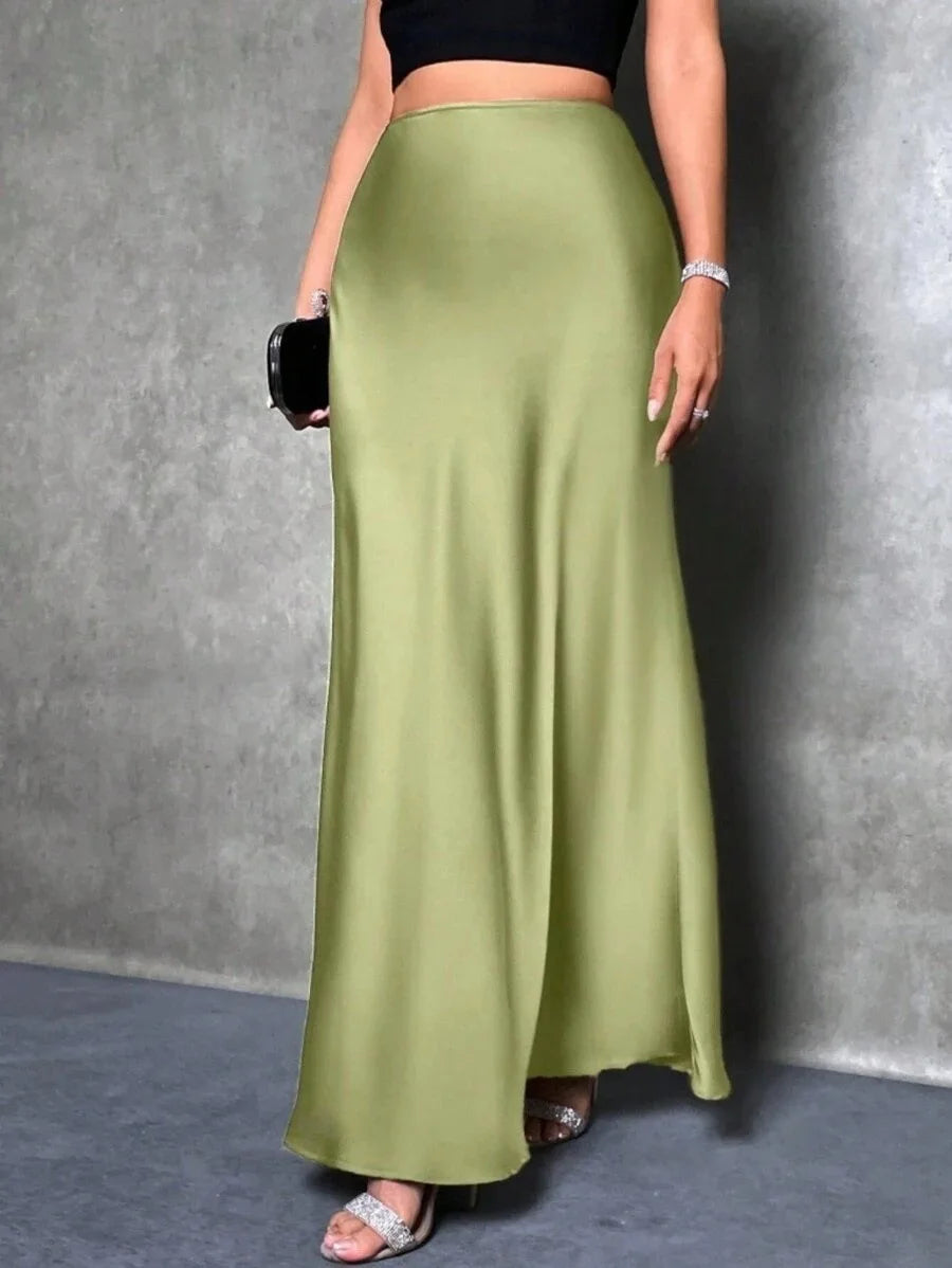 SATIN SKIRT