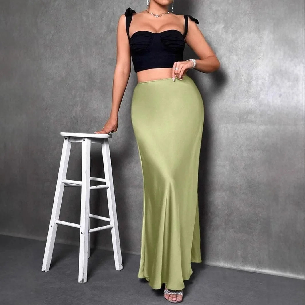 SATIN SKIRT