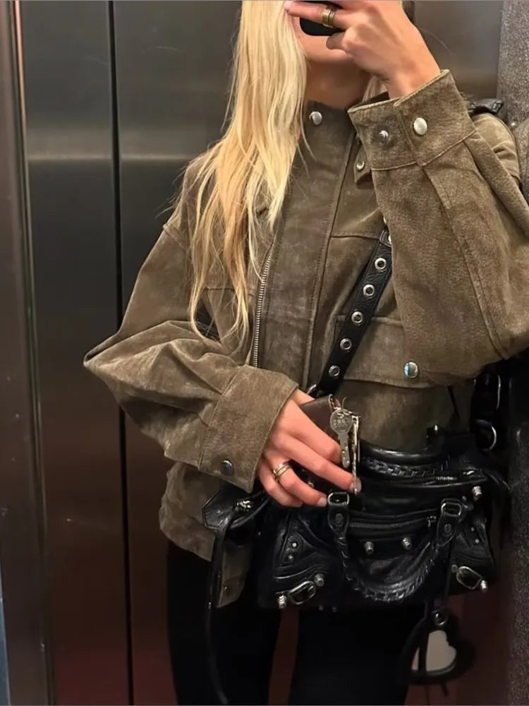 SUEDE BOMBER