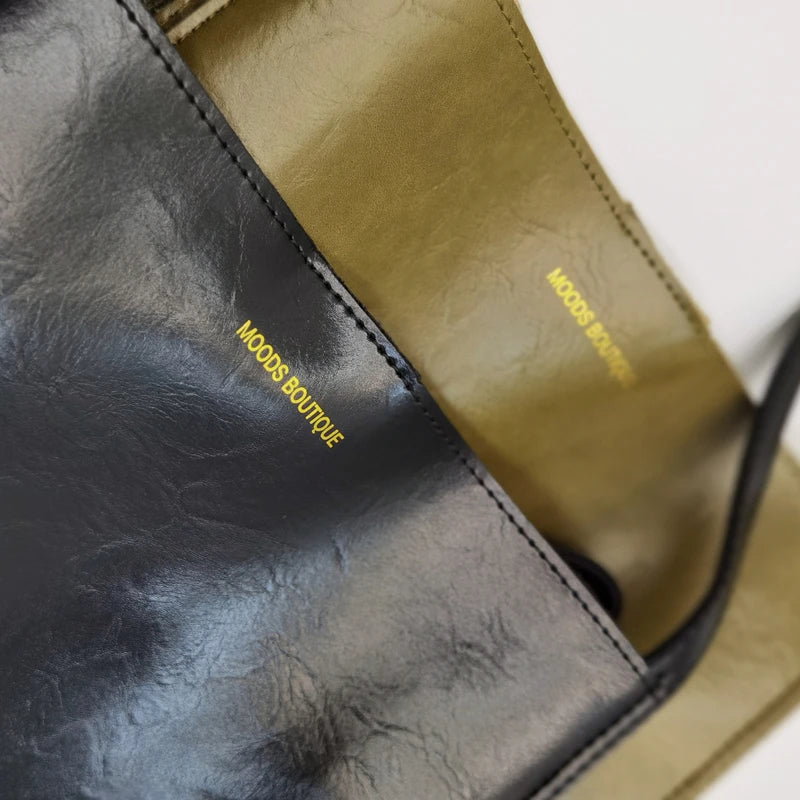 LATHER TOTE BAG